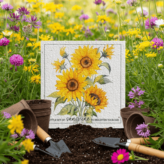 A LITTLE BIT OF SUNSHINE🌱Plantacard 10pk (Mixed Flowers) - Plantacard