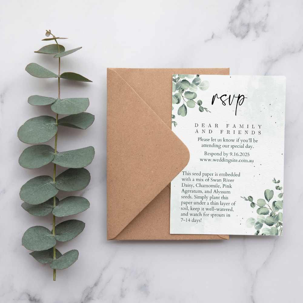 Botanical Garden Plantable RSVP Card | A6 Seed Paper 🌿💌 - Plantacard
