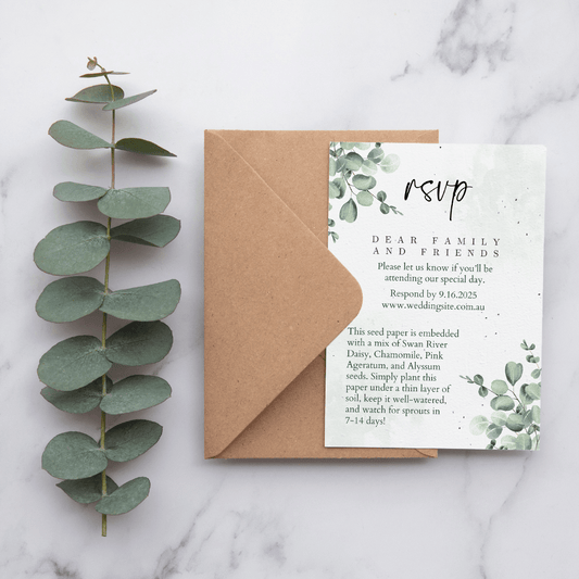 Botanical Garden Plantable RSVP Card | A6 Seed Paper 🌿💌 - Plantacard