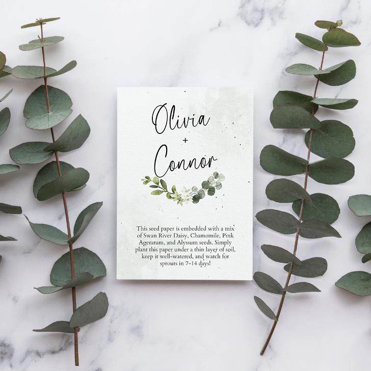 Botanical Garden Plantable Save the Date | A6 Seed Paper 🌿💍 - Plantacard