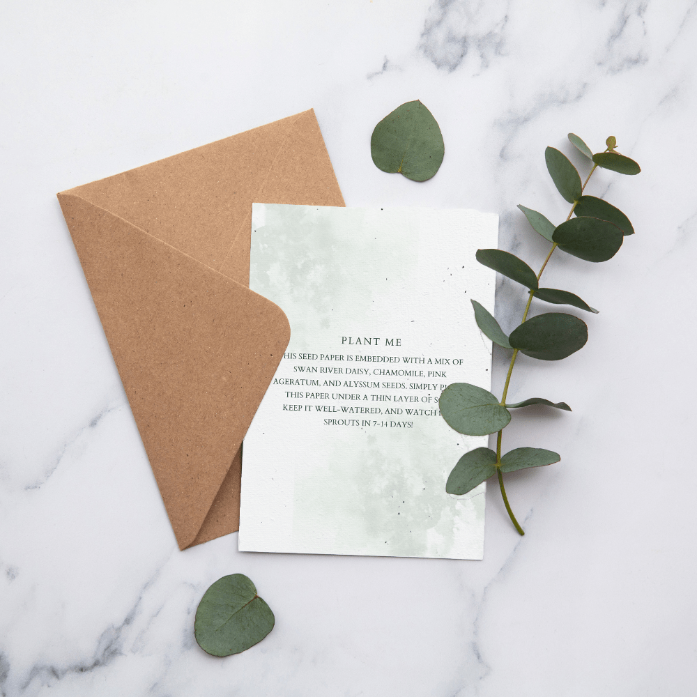Botanical Garden Plantable Wedding Invitation | A5 Seed Paper 🌿💍 - Plantacard