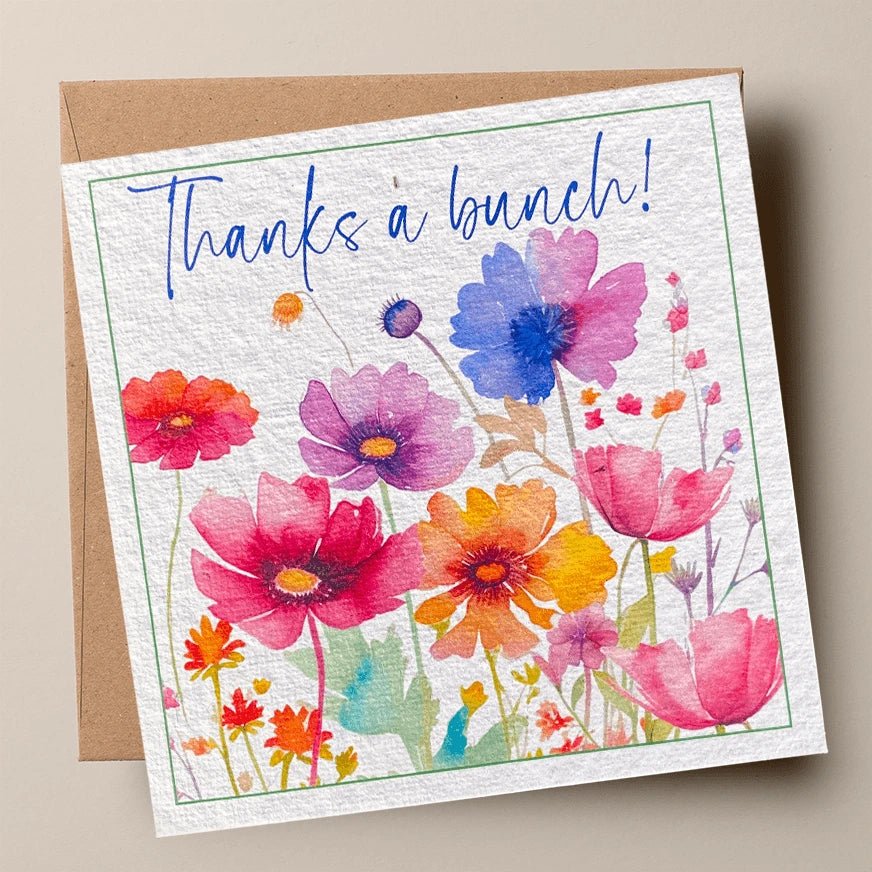 Thanks A Bunch Plantable Card - Plantacard